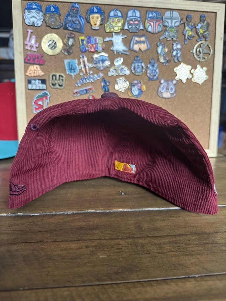 New Era Los Angeles Dodgers Cord Dream 59FIFTY Fitted Hat 50th Year Patch 7 1/8 - Image 2 of 3