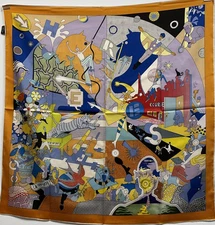 Designer Style, Elegant 90cm, 35inch Square Printed Head Neck Scarf Men Woman