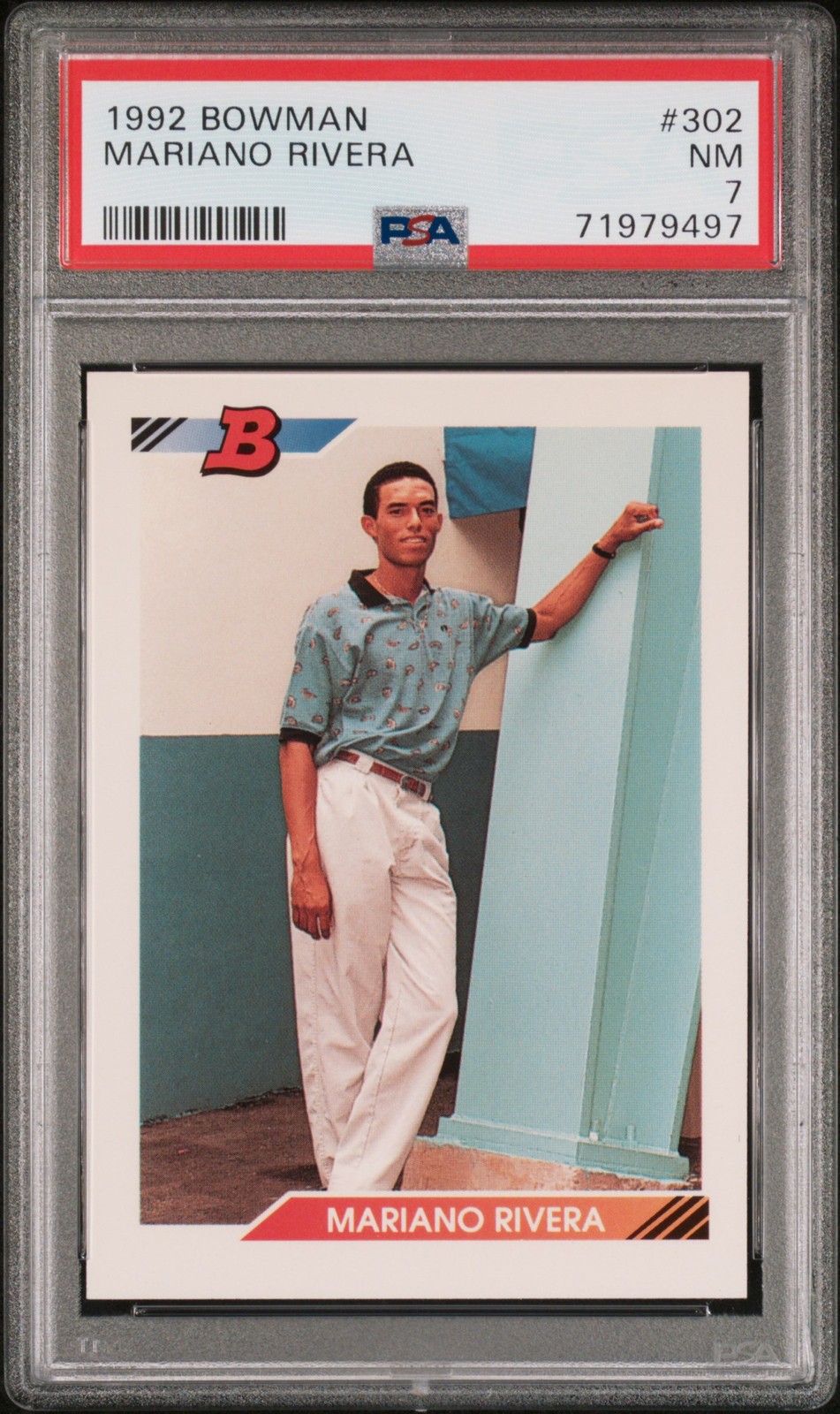 1992 Bowman #302 Mariano Rivera PSA 7
