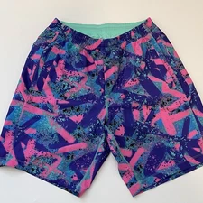 BirdDogs Shorts Mens Medium Purple Pink Boom Your Boomstick Lined Gym Workout