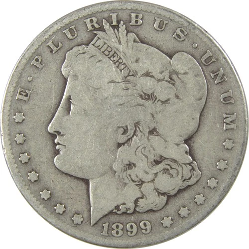 1899 S Morgan Silver Dollar VG Very Good $1 Coin SKU:I24322