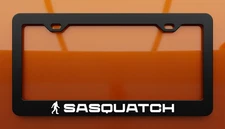 Premium Sasquatch / Big Foot License Plate Frame Premium Black Metal