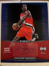2005-06 UD Portraits Martell Webster Signature Portraits 8x10 Autograph #SP-MW