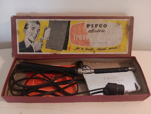 Vintage Pifco Hosenbügler elektrisch 50er Jahre Originalkarton Heft Top Zustand - Bild 2 von 3