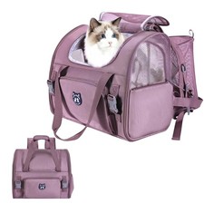 Expandable Cat Carrier Backpack for Large Cats - Airline Approved Pet Carrier...