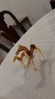Horse Figurine  Miniature Art Blown Glass Light Brown Murano glass  Vintage rare
