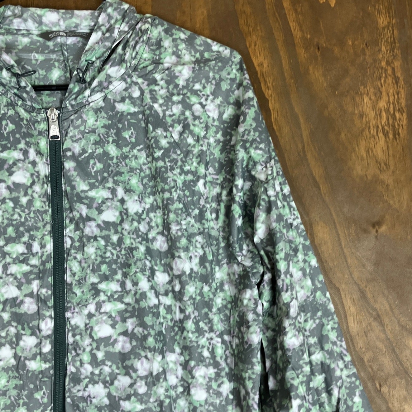 The North Face Womens Jacket Gray Mint Hooded Lightweight Full Zip Large  thumbnail 5