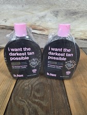 2 PK b.tan i want the darkest tan possible x4000 UV Tanning Bed Lotion Peptides