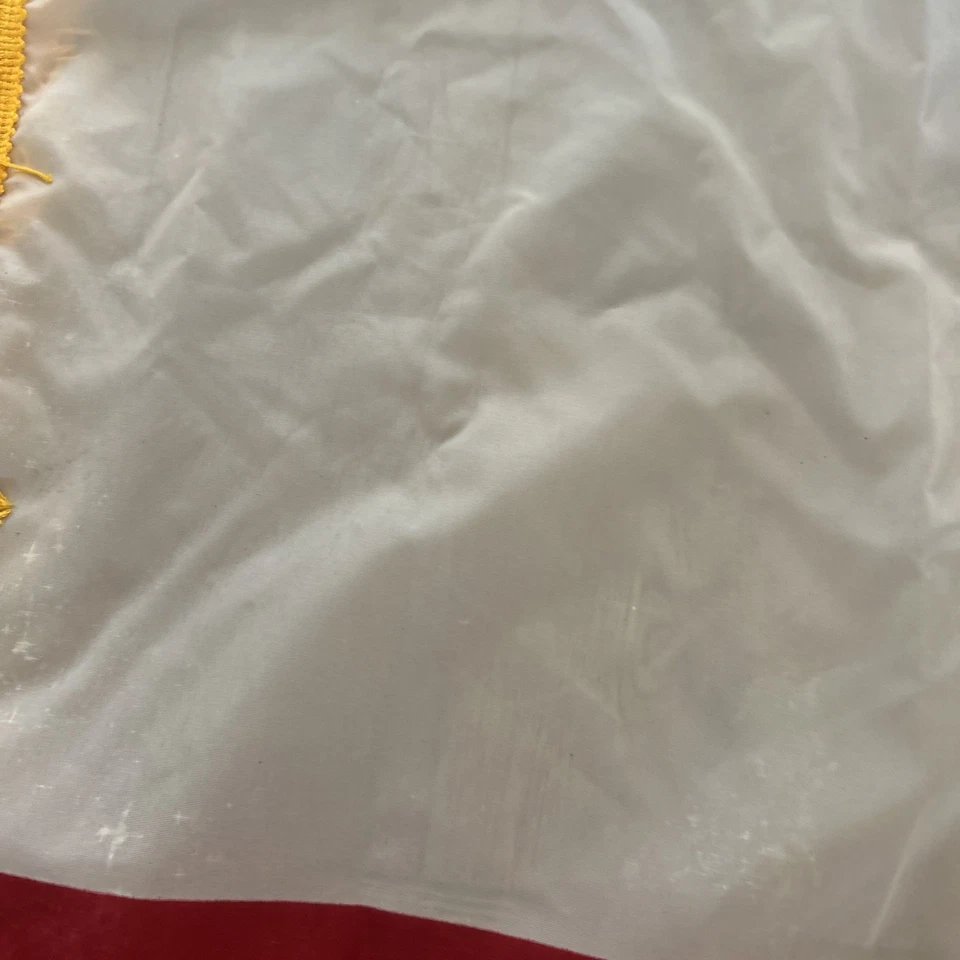 3x4’ Poland Ancestral Indoor Flag with Pole Hem and Gold Ornamental Fringe - Image 4 of 4