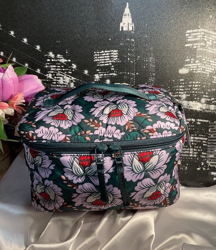 Vera Bradley großer Brush Up Kosmetik Zug Koffer Lotus Sea Moss neu mit Etikett UVP 89 $ - Bild 2 von 14