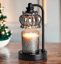 Candle Warmer Lamp with Timer, Dimmable Candle Lamp Wax Melt Warmer with 2 Bu...