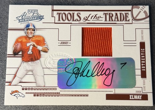 John Elway 2005 Absolute Tools of the Trade Game Used Jersey Auto /100 DEN HOF