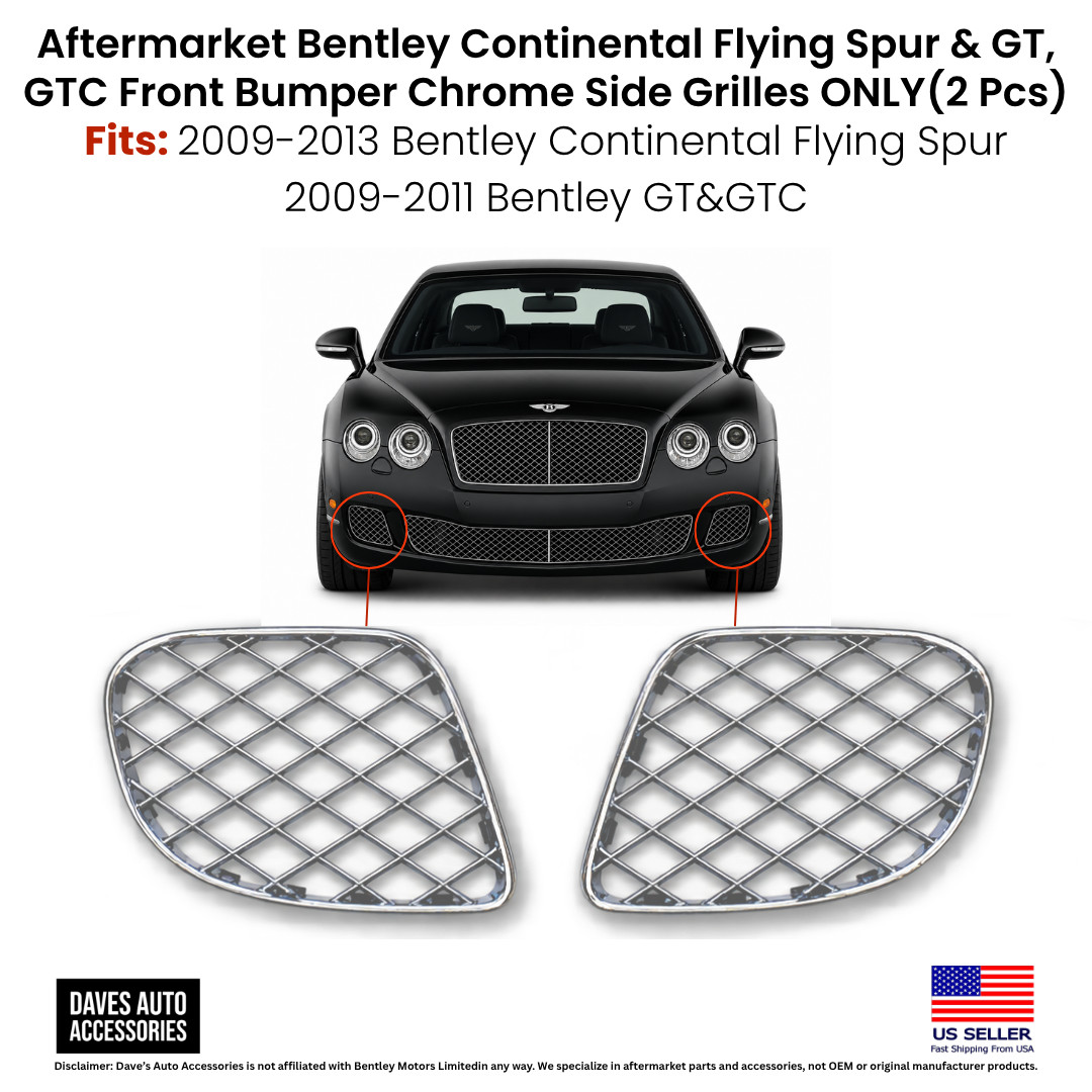 Bentley Flying Spur 2009-2013 Front Side grille Chrome