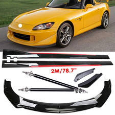 Front Bumper Lip Side Skirt Rear Lip Glossy Black Red For Honda S2000 Body Kit