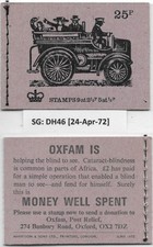 GB 1972 25p Stitched Booklets, Veteran Transport, #5 Motor Wagonette, SG DH46