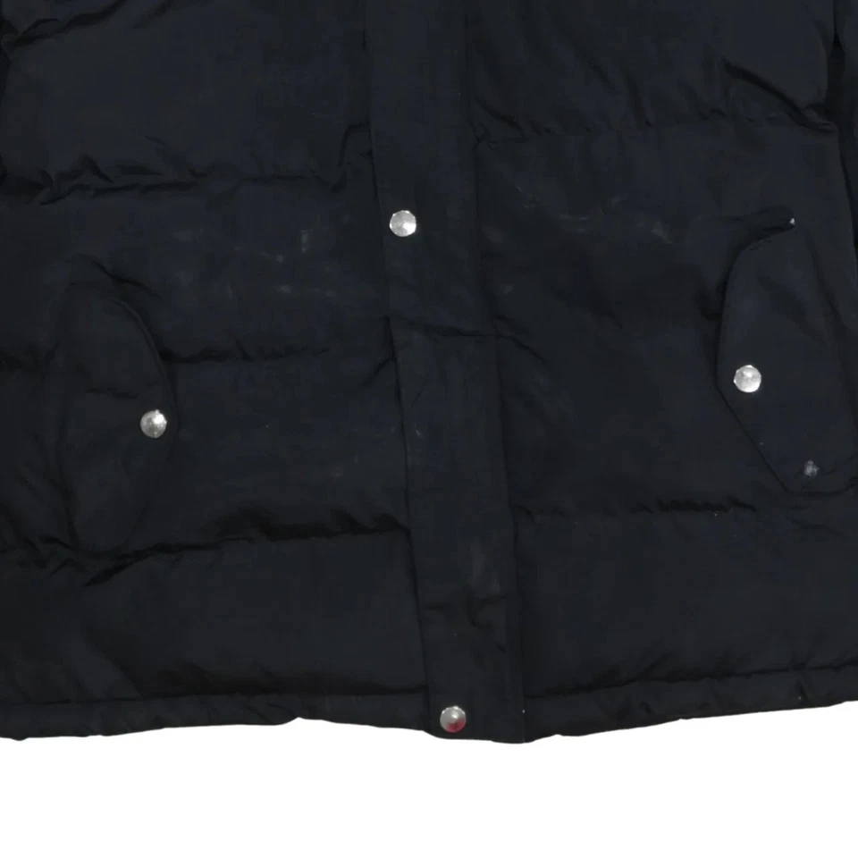 Burberry Black Down Puffer Jacket Women’s XXLarge Hooded Embroidered Logo - Image 4 of 4