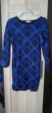 Black And Blue Long Sleeved Dress In Size 12, Alice And You Brand.