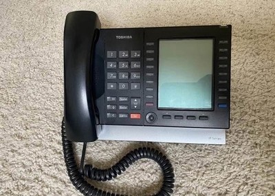 Toshiba IP Enterprise Phone IP5531-SDL Self Labeling VoIP Telephone 18 Button