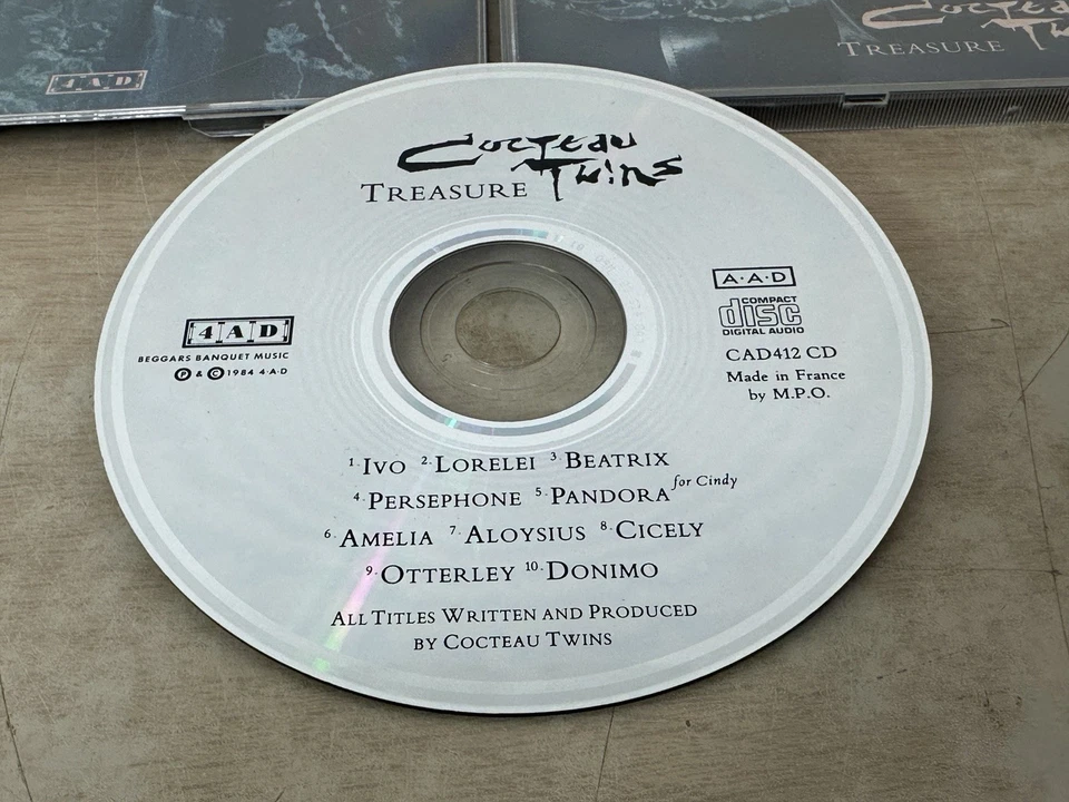 Cocteau Twins - Treasure (1984, 4AD) - Import CD - CAD412 - Made In France - Imagem 2 de 4