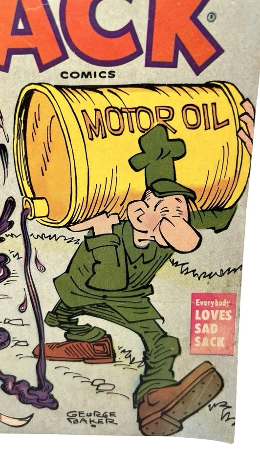 Cómic de colección Sad Sack HD 38 Harvey Comics copia gratuita como está usado Foto 4 de 4