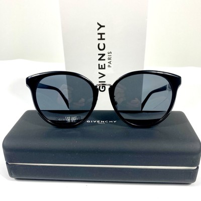Givenchy 55mm Special Fit Gradient Oval Sunglasses Black Gray NWT GV 7115/F/S