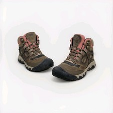 KEEN Ridge Flex Mid Waterproof Leather Boots 1024921 Women s Size 7 Brick Dust