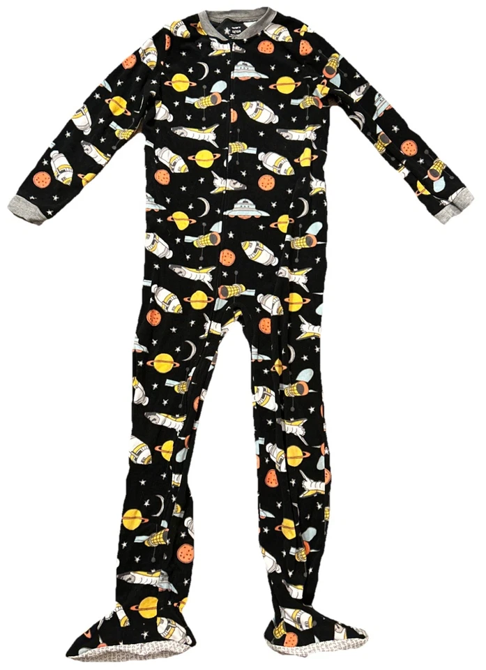 Carters Juvenil Espacio/Cohete/Nave Espacial Una Pieza Niños Talla 12 Negro/Amarillo/Verde azulado Foto 4 de 4