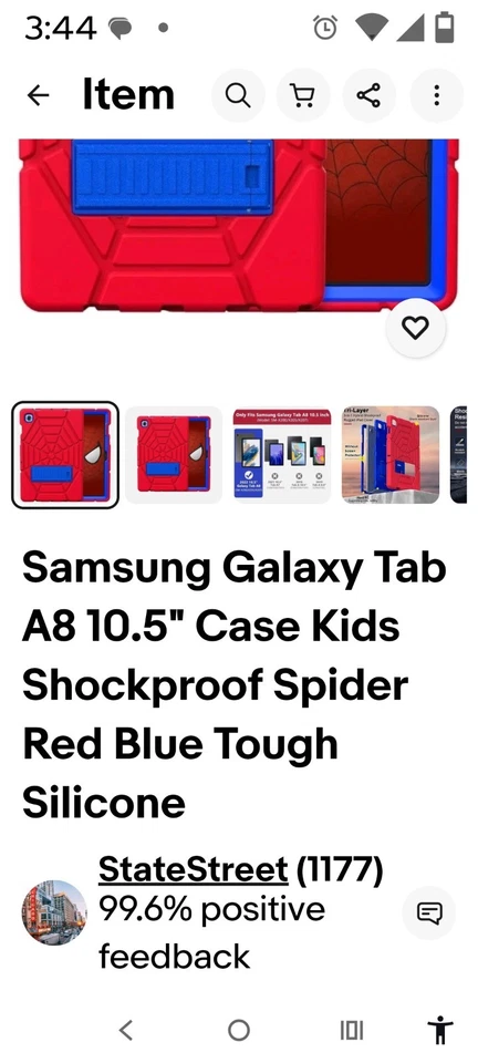 Samsung Galaxy Tablet A8 10.5 Case for Kids Red And Blue. - Image 2 of 2