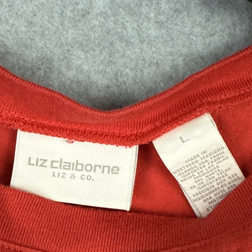 Liz Claiborne Sleeveless Red and White Striped Dress Large - Picture 2 of 4