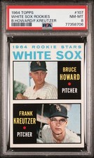 1964 TOPPS B.HOWARD/F.KREUTZER #107 WHITE SOX ROOKIES PSA 8