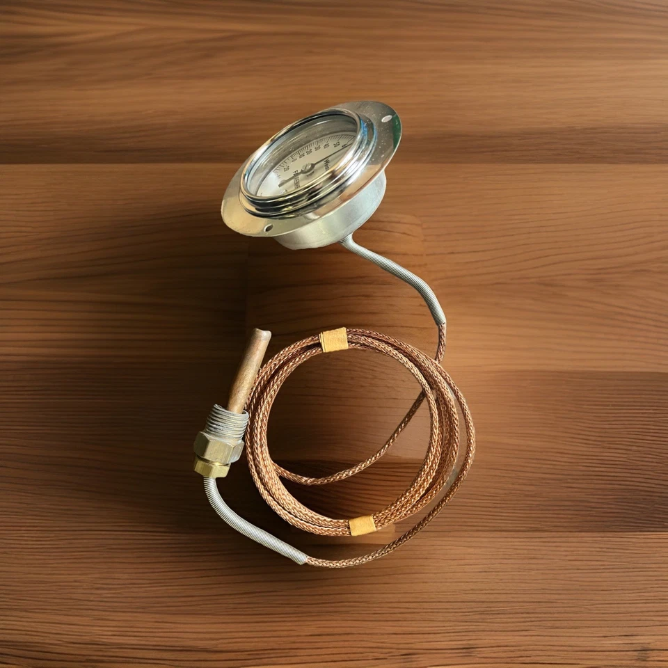 Termómetro accionado por vapor Weiss -40 a 120 °F capilar de cobre 25FB1-5111 ¡NUEVO! Foto 4 de 4