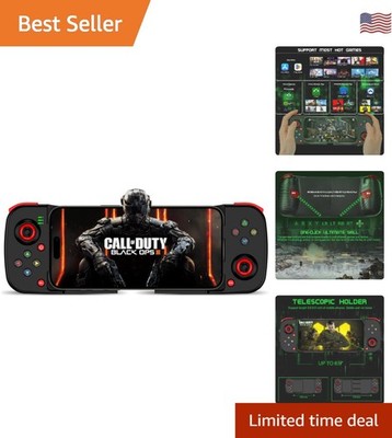 Stable Wireless Gamepad for Competitive Mobile Gaming - Ergonomic and Compact