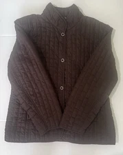 J.A. Sport Women’s Brown Quilted Jacket Large 