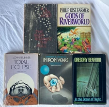 5 Vintage Sci-Fi HC/DJs: Gordon Dickson, John Brunner, Philip Jose Farmer + 2