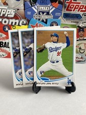 2013 Hyun-Jin Ryu Rookie Card Lot:2 Rookie Debuts & Base LA Dodgers Blue Jays