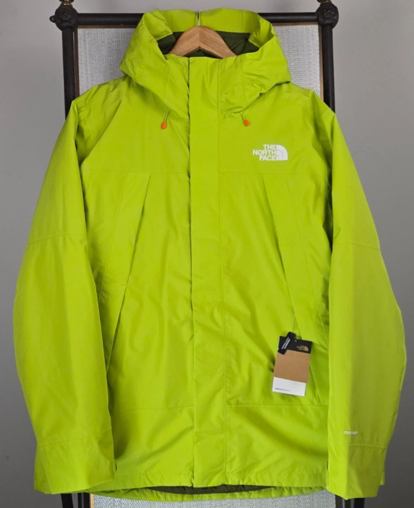 NORTH FACE New $365 Sz 2XL Mens 3 in 1 Waterproof Shell Insulated Jacket Hi Viz