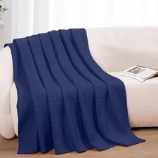 100 Cotton Blankets for Bed - Waffle Weave Blankets for Summer, Lightweight ...