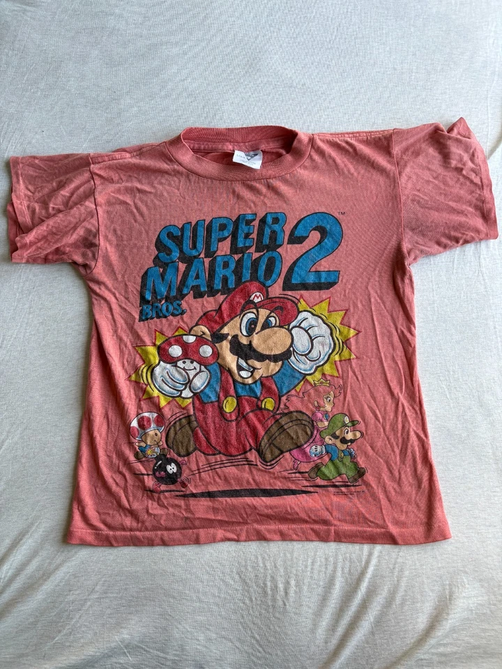 Rare Vintage 1989 Nintendo Super Mario Bros 2 T Shirt Youth L / Women's S - Image 2 of 4
