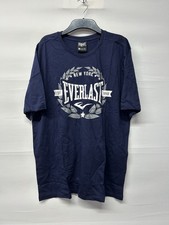 Image of Men’s Everlast Laurel Navy Logo T-Shirt Size 2XL Brand New 