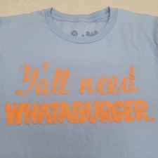 "Y'all Need WHATABURGER "Tumbleweed Texstyles Sz. Medium  Blue T-Shirt Men’s 