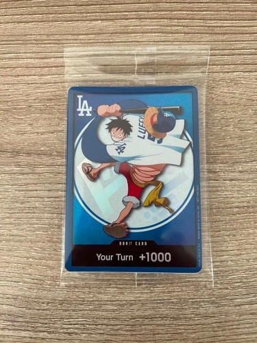 2026 Dodgers x One Piece Night Promo Card Monkey D Luffy SGA - FREE SHIPPING