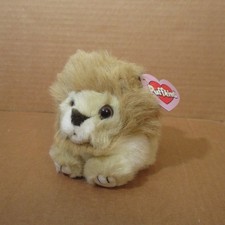 Vtg 1990's Puffkins 5" Cute Plush Animal Swibco 6614 Lancaster Lion Big Cat