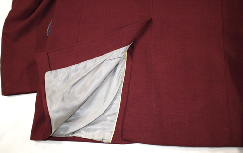 Vintage Austin Reed Blazer Men's 42 L Woven Wool Sport Suit Jacket USA Burgundy - Picture 12 of 12