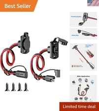 Versatile 1FT SAE Extension Cord - Waterproof, 12AWG, Includes 2 Connectors
