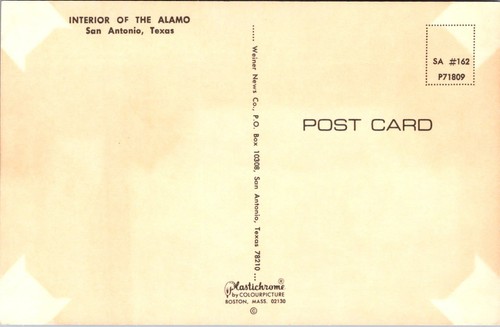 Postcard San Antonio Texas Interior of the Alamo - Picture 3 of 5