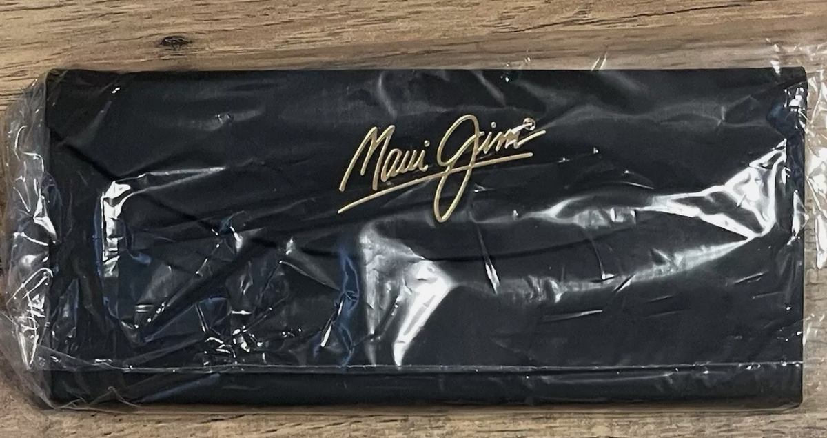 Maui Jim Small Trifold Eyeglasses Case Black w/ Sealed Cleaning