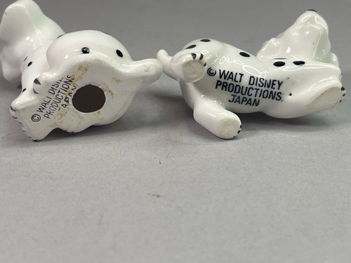 Vintage Walt Disney Productions Japan 101 Dalmatians 2 Lot Puppy Dogs Porcelain - Picture 6 of 7