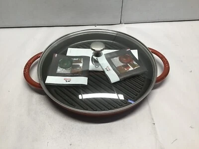 STAUB Cast Iron Round Steam Grill, 12-inch, Rouge Red