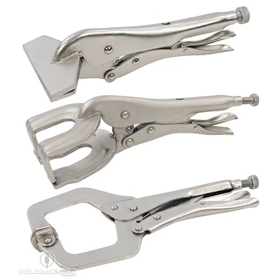 SILVERLINE 3tlg. Schweißer-Gripzangen-Satz Grip-Zangen Schweißerzange Schweiß-Zange NEU