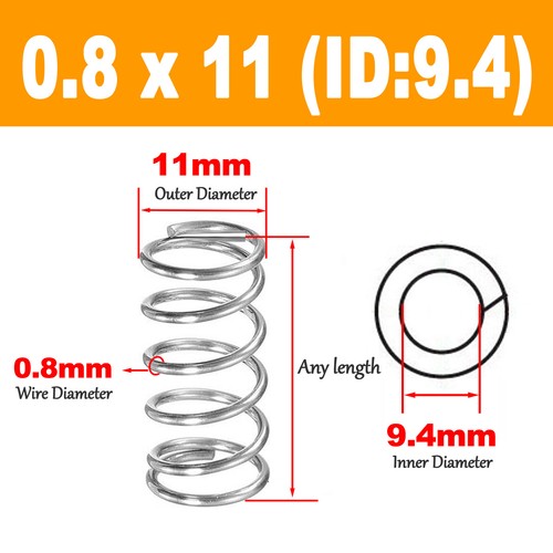 Compression spring 0.8mm, 304 stainless steel Length 5 to 120mm Pressure spring - Picture 25 of 29